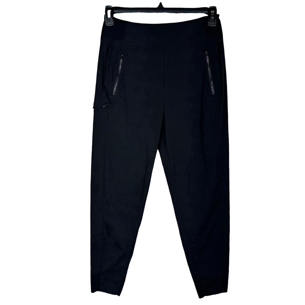 Athleta SZ 6 Trekkie North Jogger Pants Pull-On Cuffed Stretch Zip Pockets UPF